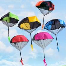1pc Tangle-Free Parachute Toy, Colorful Plastic Soldier Figurine, Battery-Free Handheld Outdoor Flying Toy, Party Favor | Energetic Toy Set | Durable Parachute, Suitable For Halloween, Christmas Events And Parties - Multicolor - View 4
