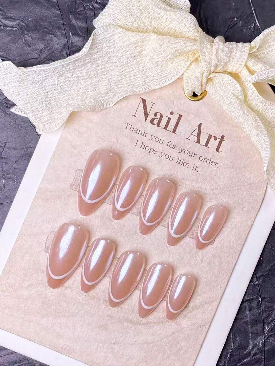 10 buc autocolante pentru unghii, realizate manual, în diverse stiluri, inclusiv scurte, migdale, franțuzești, Y2K, drăguțe, roz, albe, maro, cu finisaj strălucitor perlat. Vine cu instrumente pentru unghii pentru aplicare și îndepărtare ușoară. Potrivite pentru femei și fete, pentru purtare zilnică și ocazii speciale. Unghii - Roz praf - Vizualizare 1