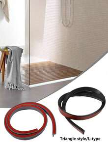 1 Pc Countertop Bathroom Water Barrier Strip, Silicone Material, Solid Flexible Bathroom Water Stopper, Suitable For Sinks And Countertops, Classic Style, Kitchen Sink Water Barrier - Multicolor - View 3