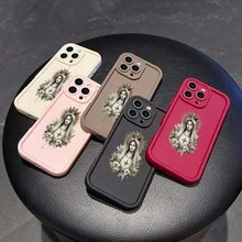 La elegante y sencilla carcasa anti - caída con diseño de patrón gráfico es adecuada para los modelos  17, 16, 15, 14, 13, 12, 11 Pro / air / xR / XS y  s25 / S24 / S23 / S22 / Fe / plus, construida con materiales tpu, que brindan protección contra caídas y amortiguadores. Adecuado para regalar amigos y regalos de San valentín. - Negro - Ver 2