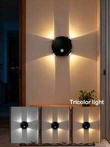 1个四头星形壁灯，多角度照明LED夜灯，USB充电，触摸调光，免钻孔粘贴安装，卧室床头灯，客厅装饰照明，暖光柔和 - 四頭貓眼感應燈1pcs - 查看 8