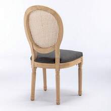 Dining Chairs - Gray + Rattan + Fabric + Foam - View 6