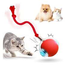 Smart Ball Interactive Cat Ball Toys With Automatic Rolling Tail, Rechargeable - Đỏ - Xem 2