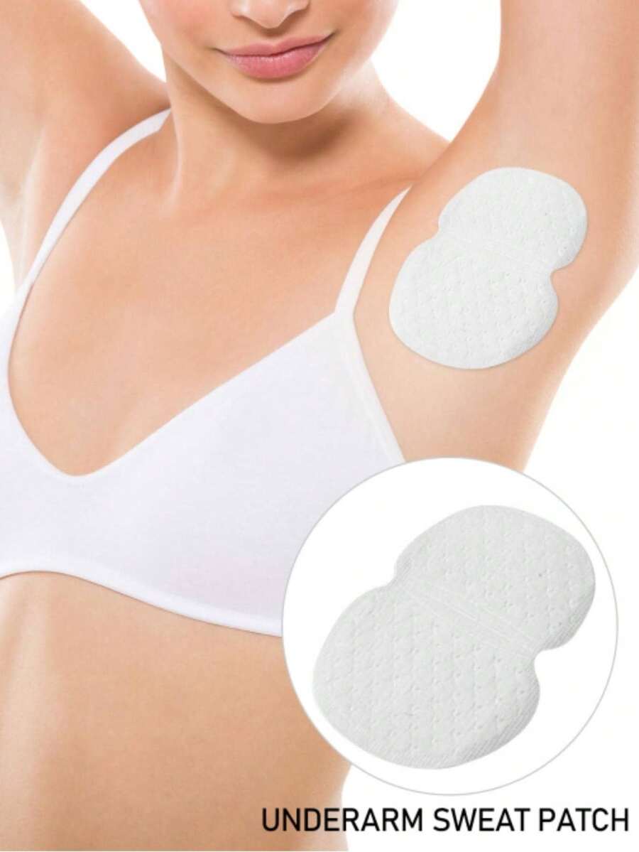 10pcs/Pack Disposable White Underarm Sweat Pads - White - View 1