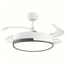 Ventilador de techo retráctil, de uso doméstico multifuncional - Blanco y Negro - Ver 7