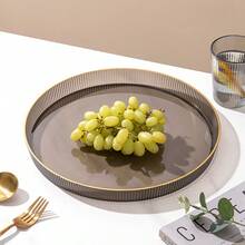 圆形、轻巧、风格奢华的托盘；适合在家中茶几上用作水果托盘，或盛放小吃和简餐。另有竖条纹款式，可用于盛放干果。 - 彩色 - 查看 8