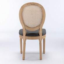 Dining Chairs - Gray + Rattan + Fabric + Foam - View 7