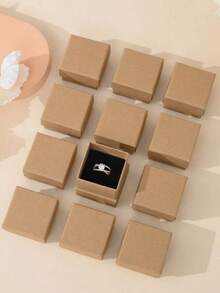 1/6/12 buc cutii pentru inele și bijuterii, excelente pentru petreceri de sărbători și împachetarea cadourilor de Ziua Îndrăgostiților, nuntă de Ziua Îndrăgostiților, ziua de naștere, organizator de bijuterii, organizare și depozitare, cutie de bijuterii, depozitare, organizare și depozitare în dulap, organizator de machiaj, consumabile, decorațiuni, cutie de inele, depozitare de bijuterii. - Kaki - Vizualizare 7