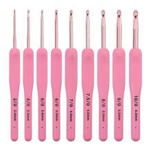 Bộ 9 móc len kèm hộp đựng, bộ móc len cán mềm, dụng cụ đan len thủ công DIY (kim đan nhiều màu và bút đánh dấu mũi đan) - Nhiều màu - Xem 8