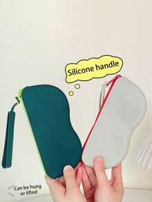 Silicone Zipper Glasses Case, Sunglasses, Sun, Various Glasses Storage Box, Travel Storage Bag, Multi-Purpose Small Dust-Proof Miscellaneous Storage Bag, Portable And Convenient For Carrying Out Silicone Glasses Case, Suitable For Home, Travel, Commuting. Travel Essentials Travel Accessories Travel Bag Vacation Holiday Back To School School Stuff Sunglasses Women - Multicolor - View 5