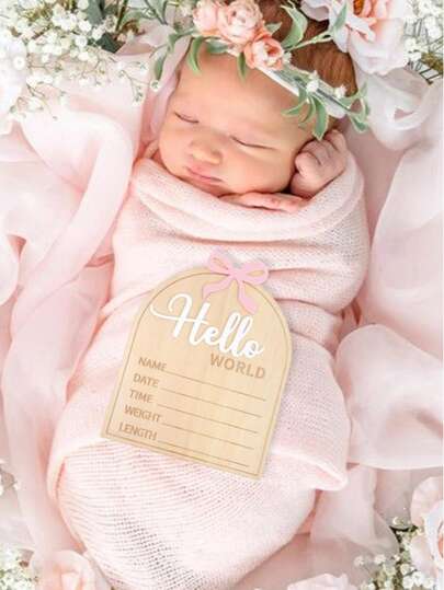 1pc Butterfly Announcement Board, Newborn Photography Prop, These Photo Prop Cards Are Perfect For Pregnancy Reveal Or Baby Announcement, Baby Milestone, Wooden Newborn Sign, Ideal For New Parents And Baby Showers, Gift For Expectant Moms, Welcoming Gift, Newborn Welcome Sign