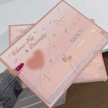 QIBEST New Heart & Butterfly Makeup Set - Lip Gloss, Blush, Eyeshadow, Powder, Eyebrow Pencil, Eyeliner - Easy To Match Different Makeup Looks, Perfect Gift - 套盒 - 查看 2