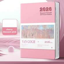 دفتر مخطط يومي 2026 - غلاف من جلد PU، مخطط يومي، دفتر تقويم، دفتر A5 محمول مع حلقة قلم وجيب داخلي، مناسب للطلاب والمكتب وعودة إلى المدرسة وهدية عيد الحب، تصميم غلاف فني، ضروري للتعلم - متعدد الألوان - مشاهدة 10