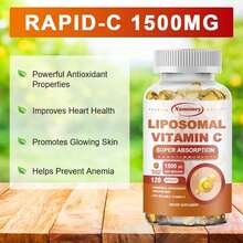 XEMENRY Liposomal Vitamin C Capsules - Anti-Aging, Antioxidant, Promotes Collagen Production, Skin Glow, Supports Heart, Immune Health - 120pcs - 120 viên nang - Xem 1