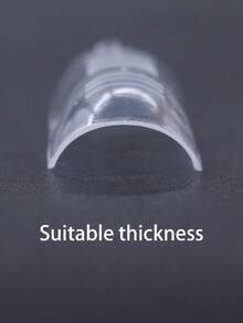 120 Stücke Nagelverlägerung Dual Form Schnell-Aufbau Quadratische Verlängerte Nageltips Form Komplett Abdeckung Klare Maniküre Zubehör Mit Skala DIY Nagelbedarf - Transparent - Übersicht 4