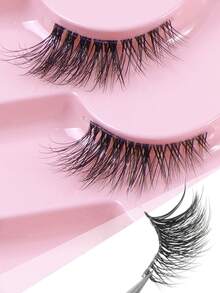 MAANGE 7 Pairs Natural Soft Fluffy Lashes, Criss-Cross Fine & Thick Curly Faux Mink Eyelashes, Transparent Lash Band, Natural Fox Lashes, Fluffy & Fine, Suitable For Daily Use, Cartoon Style, Curly & Volumizing, Messy Look, Suitable For Women's Travel, Party, Work And Other Occasions, Great Gift For Women.