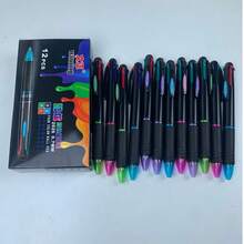 4-In-1 Ballpoint Pen - 4 Color Retractable Pen - Smooth Writing, Ideal For Office Stationery And Fine Writing, Essential Office Supply | Ballpoint Pen Set | Smooth Writing Pen - 黑色 - 查看 5