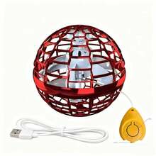 Rotating Anti-Gravity Rebound Flying Toy, USB Interface, LED Lights That Light Up When Motion Is Detected, Floating Flying Ball Toy. The Lightweight Rotating Ball Is Suitable As A Gift For Boys, Girls And Teenagers For Outdoor Activities, And It Doesn't Require Batteries. - 玫瑰紅 - 查看 6