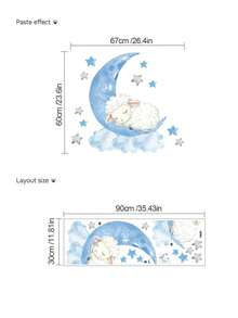 1 unidade - Papel de Parede - Decoração para Casa - Papel de Parede Autoadesivo Removível para Decoração de Paredes, Sala de Estar, Janelas - Decoração de Parede Criativa e Fofa para Decoração de Ambientes e Quartos - Multicolorido - Ver 14