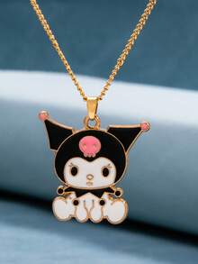 1pc Cute Cartoon Sanrio Family Kuromi/KT Cat/Melody Pendant Necklace, Suitable For Wearing With Best Friends, Can Be Given As A Gift - Multicolor - View 9