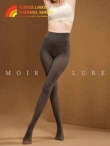 A Pair Of Women's Autumn And Winter Non-Fleece Single-Layer Skin-Through Tight Pants, Fashionable And Elegant Solid Color, High-Waisted, Belt-Cinching, Leg-Shaping Tights, Suitable For Business, Office, Casual, Festival, Valentine's Day And Daily Use. Suitable Temperature: 5-15℃ - Multicolor - View 7