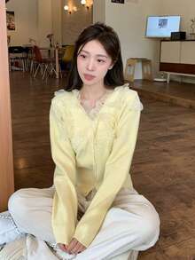 Women Cardigans - 黃色 - 查看 4