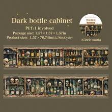 have a good day 1 Roll 78.74inch(200cm) Vintage Style Witch's Potion Bottle Series Stickers On Roll Cutting Decor Collage Card Material Aesthetics Scrapbooking DIY Sketchbook Personalized Hand Account PET Tape Office & School Supplies,School Supplies,Back To School