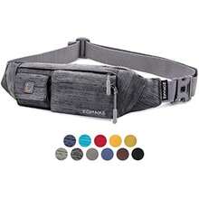 ZOMAKE - Riñonera cruzada para mujeres y hombres: cinturón pequeño con correa ajustable, bolsa de cintura resistente agua de moda, mini bolsa para correr, viajes, senderismo, llevar todos los(CH Gris) - Multicolor - Ver 1