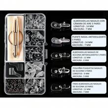 ¡RecomendadoKit de Reparación de Anteojos, Almohadillas de Silicona para Lentes Nariz 40 Pares, Kit de Reparación de Gafas con Tornillos con 500 piezas, Herramientas y Pinzas y Destornillador¡Top de Temporada - 1 - Ver 2