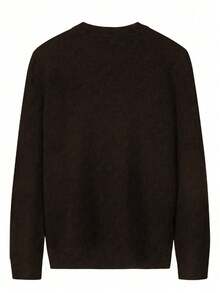 Áo len dài tay cổ chữ V màu trơn dành cho nam ALTZTAR - màu nâu - Xem 2