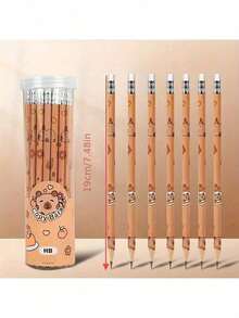 12pcs Boxes Of Pencils/30pcs Bucketbarrels Of Pencils, Capibala Pencils, Capybara Patterns, Essential Tools For Illustrators To Keep Accounts, Suitable For Scene Offices, Painting And Accounting Creation, As Well As Daily Gifts - Capybara Pencil - View 2