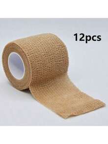 1/6/12 Rolls Black/White/Nude/Blue Elastic Self-Adhesive Bandage, Breathable Flexible Non-Woven Self-Adhesive Bandage (No Packaging Box) - Multicolor - View 11