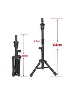 25-Inch Adjustable Tripod Mannequin Head Stand, Wig Stand For Training Heads And Canvas Blocks (Mannequin Head Not Included) - Multicolor - View 10