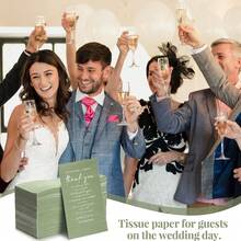 20/40/60张婚礼餐巾纸，感谢亲朋好友宾客的餐巾纸，一次性鸡尾酒饮料餐巾纸，适用于婚礼、新娘送礼会、订婚派对用品及婚礼装饰 - 彩色 - 查看 7