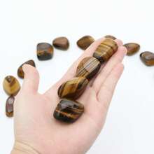 100g-500g Nature Polished Tumbled Tiger's Eye Stones Healing Stones For Wicca, Reiki, Energy Healing, Chakra Stones, Meditation, Yoga, Home Decoration - Tiger Eye - View 2
