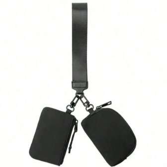 Mini Zipper Wristlet Coin Purse Keychain Wallet, Detachable Double-Layer Portable Coin Pouch, Fashionable Wrist Strap Coin Wallet Suitable For Women Outdoor Travel And Sports, Random Delivery For Daily Use