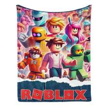 1pc Game Cartoon Print Flannel Blanket, Soft Polyester Fiber Blanket, Suitable For All Seasons, Comfortable Bed Sheets, Sofas, Camping, Travel, Office Essentials, Perfect Holiday Gifts, Couple Gifts, Multiple Sizes To Choose From, Pet Friendly Home Decoration, Party Decoration, Lightweight And Durable Design, Modern Style, Pet Owner's Choice - 彩色 - 查看 5