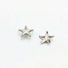 50/100pcs/Pack Silver Metal Star Studs, DIY Clothing - Multicolor - View 4