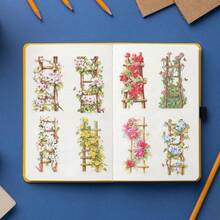 50pcs Flower Ladder Transparent Stickers Cute Transparent Water Cup Sealing Label PET Stickers Decoration Supplies - 1 Set - View 10