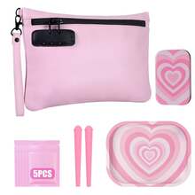 防臭袋套装。包含防盗密码锁防臭袋、创意图案托盘、收纳盒、管状收纳袋和袋子。防水、轻便、易携，适合家庭活动。生日礼物、情人节礼物。 - 彩色 - 查看 13