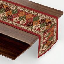 MEMNUN 1/3/5/7pcs Bohemian Paisley Floral Geometric Kilim Moroccan Print Tablerunner Set, 100% Polyester Linen-Like Tablecloth, Red Kilim Home Art Decor Tablerunner, Suitable For Kitchen, Dining Table, Home Party Decoration, Gift - Multicolor - View 9