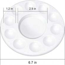 WNATN Paint Tray Palettes, Plastic White Palettes For Kids &Amp; Students,Paint Tray For Art Class,Craft DIY Or Have A Birthday Painting Party-21pcs - ColorA - 查看 5