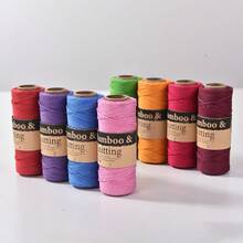 1毫米优质竹蜡绳 - 38码（35米），适合制作手链和编织，天然、结实、耐用的DIY首饰绳，有多种波西米亚风颜色可选。 - 彩色 - 查看 6