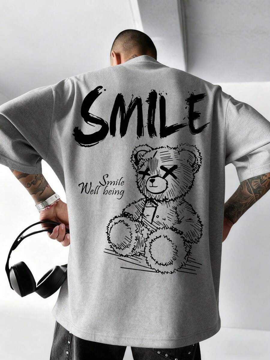 Zrgoth Men's Casual Versatile Simple Printed Element Short Sleeve T-Shirt