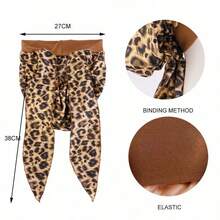 女士弹力宽边仿丝头巾帽，睡帽，女士海盗帽，护发帽，适合日常使用，随机花朵图案 - 彩色 - 查看 8