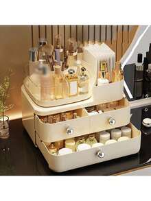 Hộp đựng đồ trang điểm, Hộp đựng đồ trang điểm phòng ngủ cao cấp, Hộp đựng mỹ phẩm bằng nhựa đựng sản phẩm chăm sóc da & son môi - Nhiều màu - Xem 7