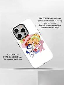 Estuche para teléfono con personajes infantiles y lindas mascotas Compatible con estuches para teléfonos   17  16 Pro Max  15 Pro Max  13 y  12 Hecho de material TPU a prueba de caídas, resistente al desgaste y cómodo de sostener Un regalo encantador para familiares, amigos, seres queridos, novios / novias y para Navidad - Blanco - Ver 5