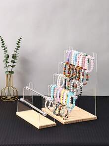 Support d'affichage de bracelet en acrylique, convient pour l'affichage de bracelets à perles, bracelets joncs, bijoux et accessoires - Multicolore - Voir 5