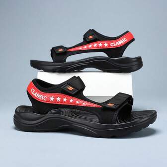 Couple's Outdoor Sports Sandals, Adjustable Hook & Loop Closure, Durable Outsole, Suitable For Outdoor Activities