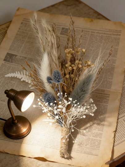 1/2/6/12支装波西米亚风迷你干花花束 | 小花瓶插花 | 桌面装饰 | 邮箱礼物